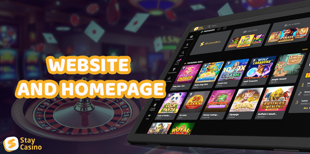 On the main page of Stake Casino you will find everything you need to play.