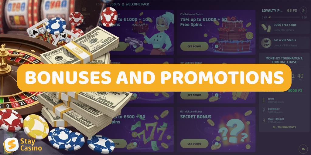 Stay Casino is a wide range of bonuses and incentives for new and existing players.