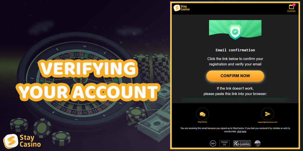 To fully use StayCasino you need to verify your identity.